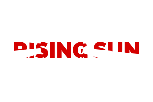 Rising Sun Text Art flag