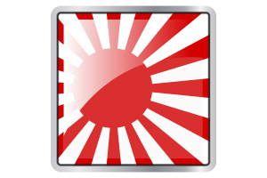 Rising Sun Flag Square icon flag
