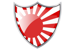 Shield with Flag of Rising Sun flag