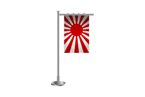 3d Rising Sun Standing Flag flag