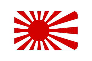 Rising Sun Flag Rounded Rectangle Vector Illustration flag