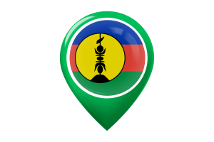 New Caledonia Flag Map Pin Icon flag