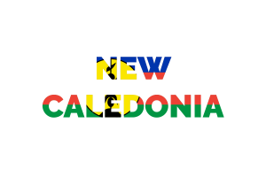 New Caledonia Text Art flag