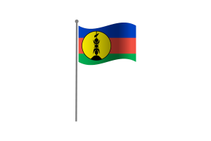 Waving Flag of New Caledonia flag