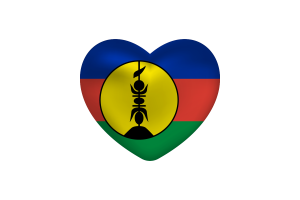 Love of New Caledonia Heart Shape flag