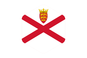 New Jersey Flag Rounded Hexagon Shape flag