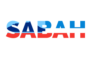 Sabah Text Art flag