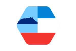 Sabah Flag Illustration Hexagon Rounded Shape flag