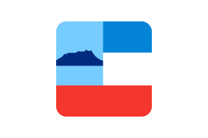 Sabah Flag Square Rounded Shape flag