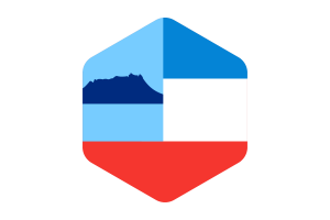Sabah Flag Rounded Hexagon Shape flag