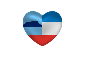 Love of Sabah Heart Shape flag