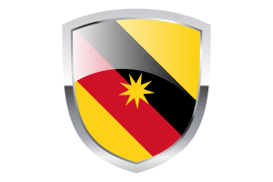 National Flag of Sarawak Clipart flag