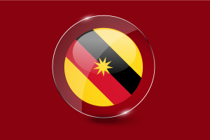 Sarawak Flag Glossy Round Button flag