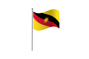 Waving Flag of Sarawak flag