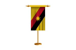 Sarawak Ceremonial Flag Vector Free flag