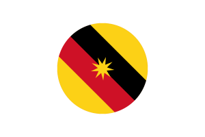 Sarawak Flag Circle Vector Free flag