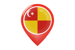 Selangor Flag Map Pin Icon flag