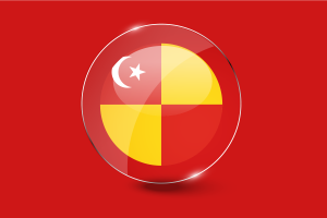 Selangor Flag Glossy Round Button flag