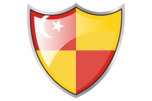 Shield with Flag of Selangor flag