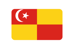 Selangor Flag Rounded Rectangle Vector Illustration flag