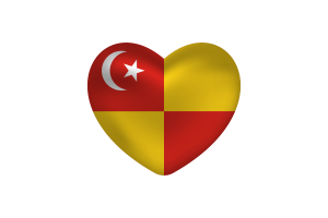Love of Selangor Heart Shape flag