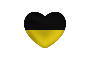 Love of Baden-Württemberg Heart Shape flag