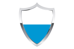 Bavaria Flag with Medieval Heater Shield flag