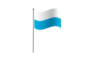 Waving Flag of Bavaria flag