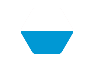 Bavaria Flag Illustration Hexagon Rounded Shape flag