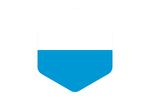 Bavaria Flag Rounded Hexagon Shape flag