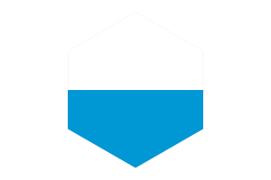 Bavaria Flag Hexagon Shape flag