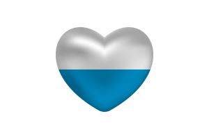 Love of Bavaria Heart Shape flag