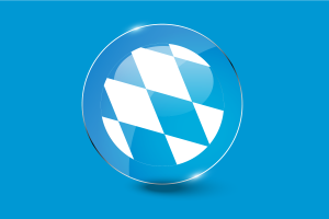 Bavaria Lozenge Variant Flag Glossy Round Button flag