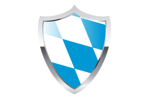 Bavaria Lozenge Variant Flag with Medieval Heater Shield flag