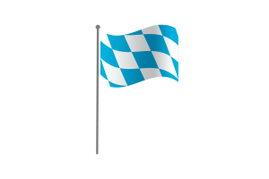Waving Flag of Bavaria Lozenge Variant flag