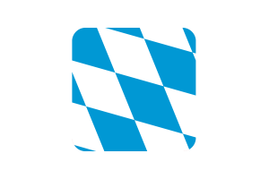 Bavaria Lozenge Variant Flag Square Rounded Shape flag