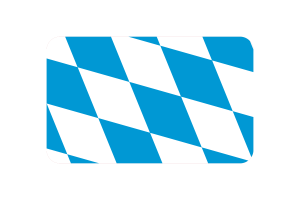 Bavaria Lozenge Variant Flag Rounded Rectangle Vector Illustration flag