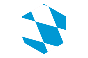 Bavaria Lozenge Variant Flag Hexagon Shape flag