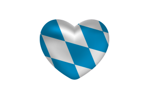 Love of Bavaria Lozenge Variant Heart Shape flag