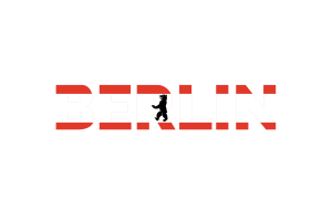 Berlin Text Art flag