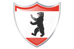 Shield with Flag of Berlin flag
