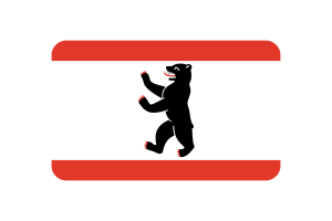 Berlin Flag Rounded Rectangle Vector Illustration flag