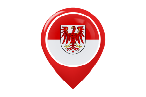 Brandenburg Flag Map Pin Icon flag