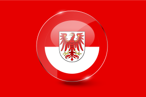 Brandenburg Flag Glossy Round Button flag