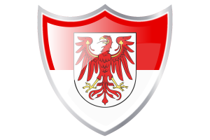 Shield with Flag of Brandenburg flag