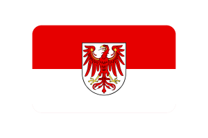 Brandenburg Flag Rounded Rectangle Vector Illustration flag