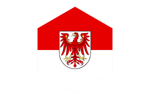 Brandenburg Flag Hexagon Shape flag