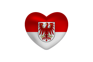 Love of Brandenburg Heart Shape flag