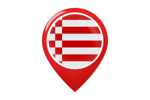 Bremen Flag Map Pin Icon flag