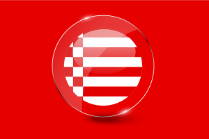 Bremen Flag Glossy Round Button flag